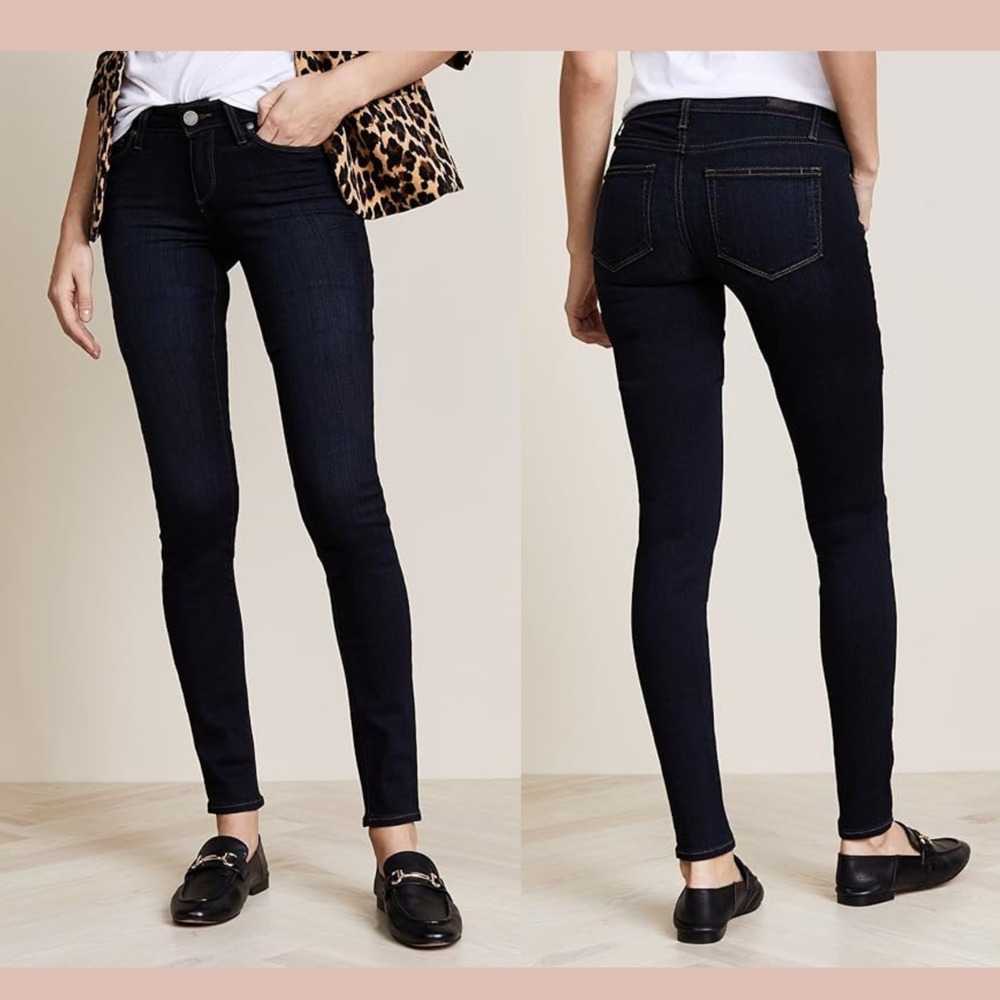 NWT PAIGE [ 25‎ ] EXTRA LONG 35.5 Leggy Ultra Skinny Jeans in Mona Blue #U1369
